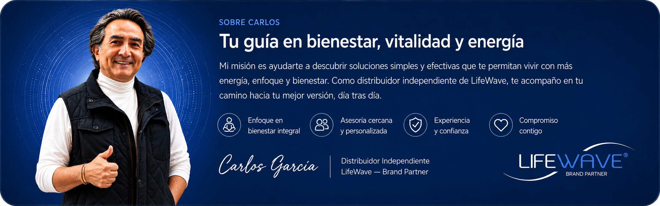 Sobre Carlos García, tu guía en bienestar, vitalidad y energía